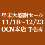 【OCNモバイルONE】11月本店早めの年末大感謝セール 11/18～12/23