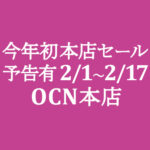 【OCNモバイルONE】予告有り 2月本店セール 2/1～2/17