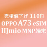 大幅値下げ 2,990円 OPPO A73 eSIM DSDV【IIJmio】 ~8/31