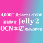 MNP&OP不要特価 4,000円 Jelly 2 最小おサイフDSDV【OCNモバイルONE】本店 積算紹介 ~2/7